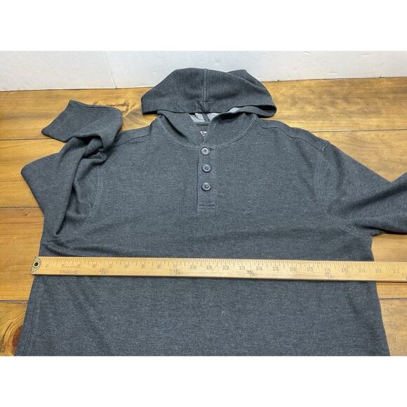 Mizzen+Main Performance Menswear Drawstring Button Up Soft Hoodie Black Large - Picture 5 of 8
